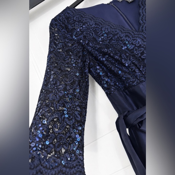 Jessica Howard Navy Blue Formal Dress – Size 6 - Picture 3 of 4